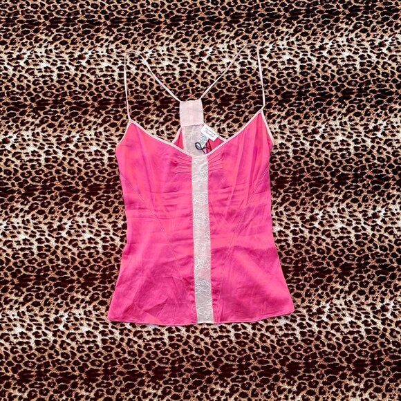 vintage silk hot pink cami - Picture 1 of 7